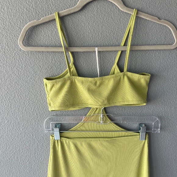 Knot Front Cutout Ribbed Mini Dress - Picture 10 of 12